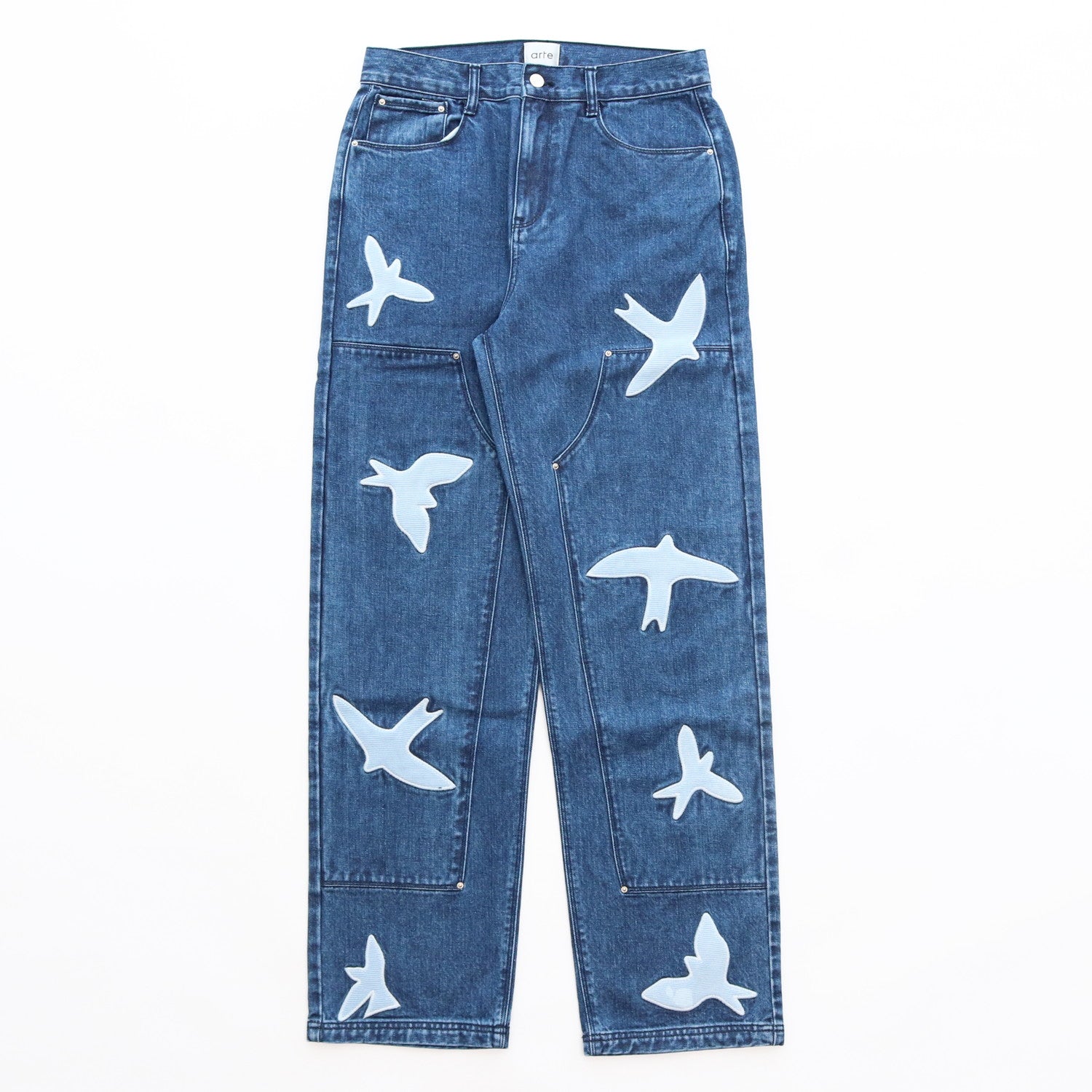 Parker Workwear Birds Pants #Washed Blue [AW23-005P] - Arte
