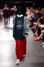 PYTHON PATTERN MOHAIR CARDIGAN #WHITE [232-01-0501]