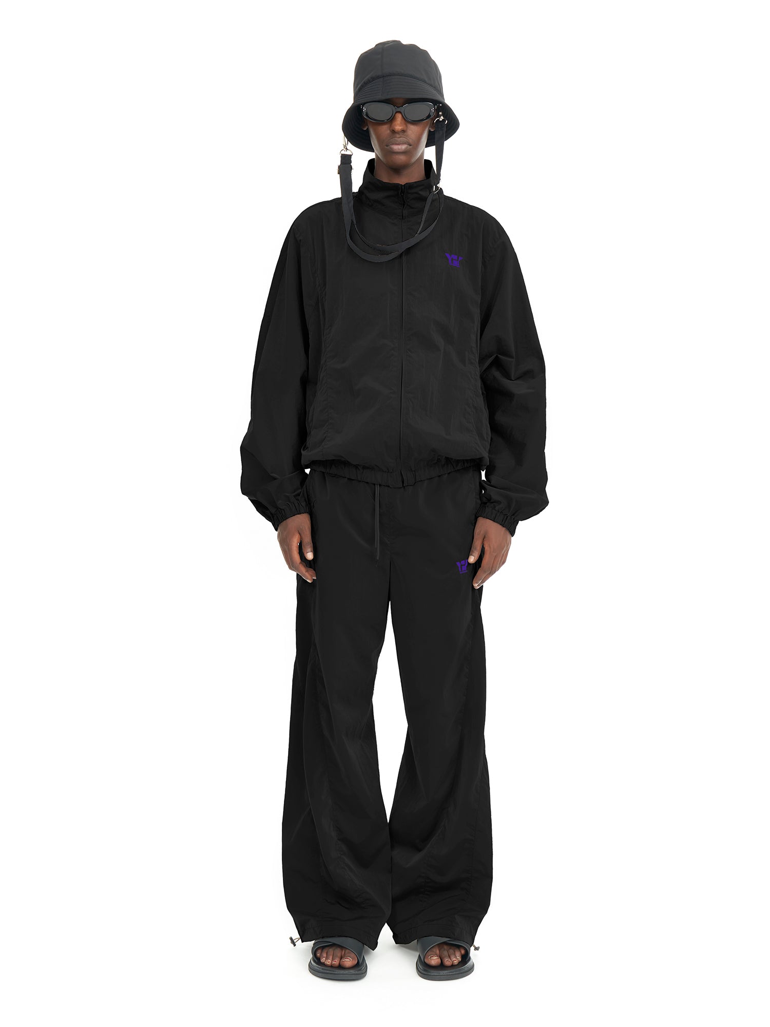 TWISTED NYLON TRUCK PANTS #BLACK [241-01-0201]