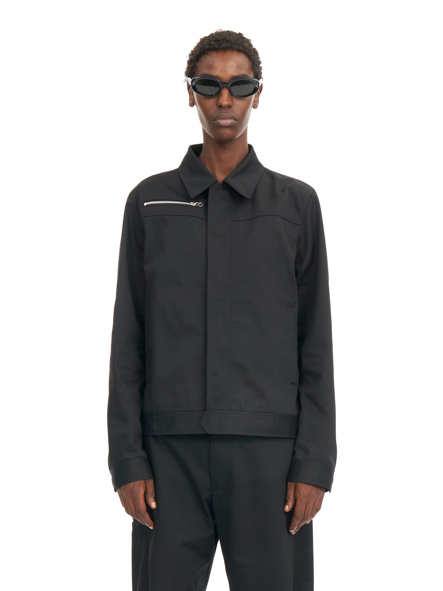 CONVERTIBLE COLLAR JACKET #BLACK [241-01-0303]