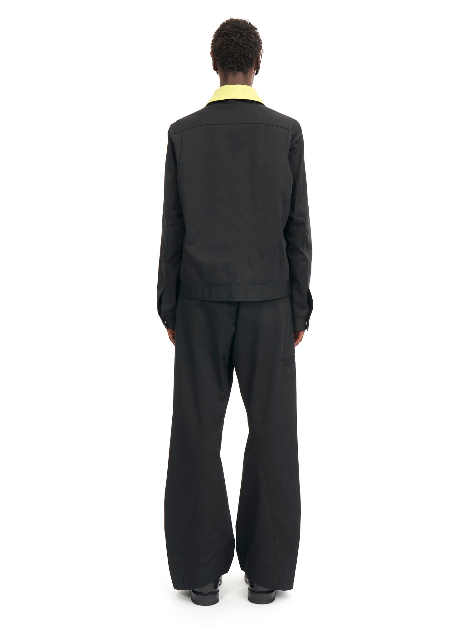 CONVERTIBLE COLLAR JACKET #BLACK [241-01-0303]