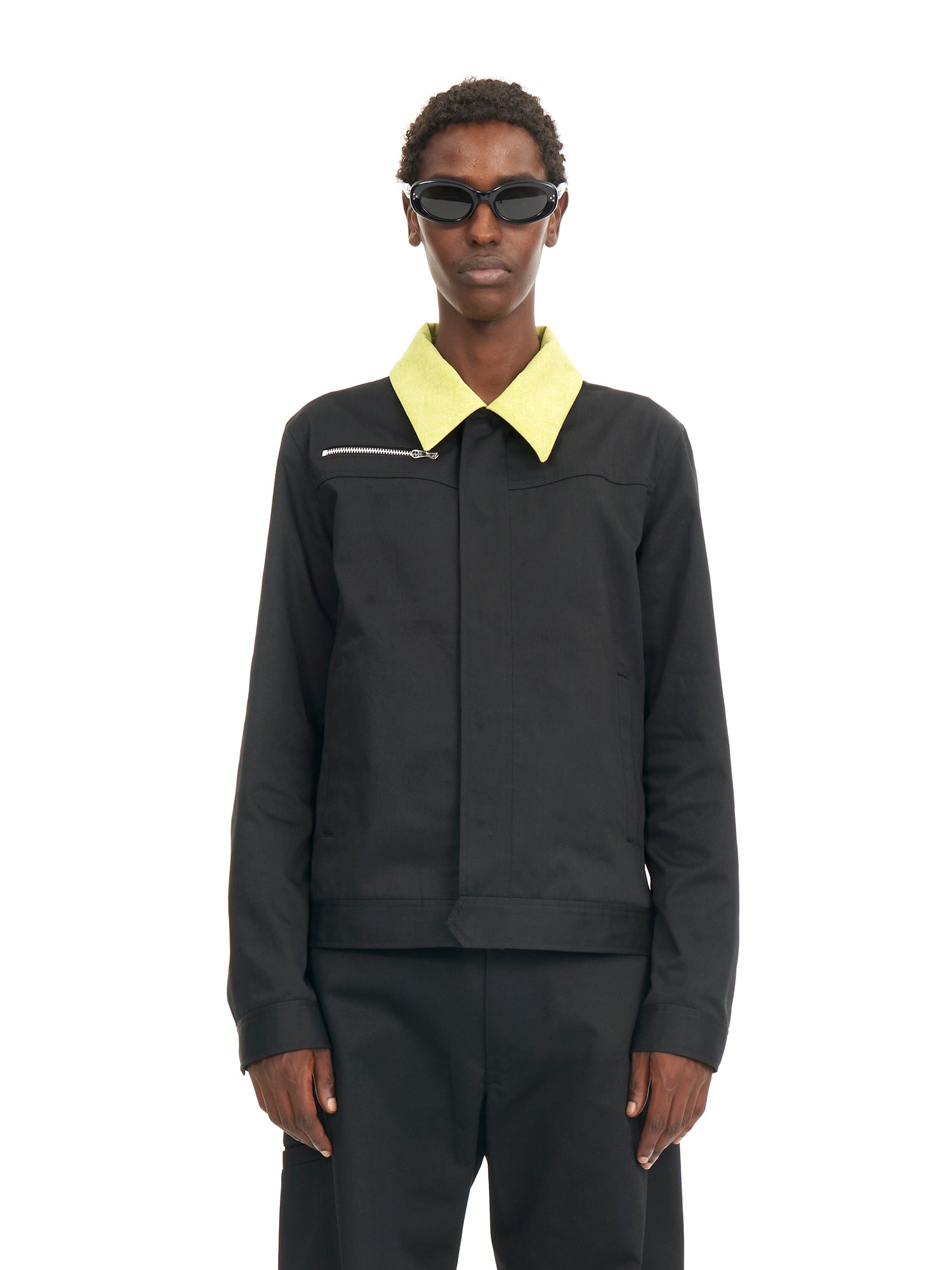 CONVERTIBLE COLLAR JACKET #BLACK [241-01-0303]