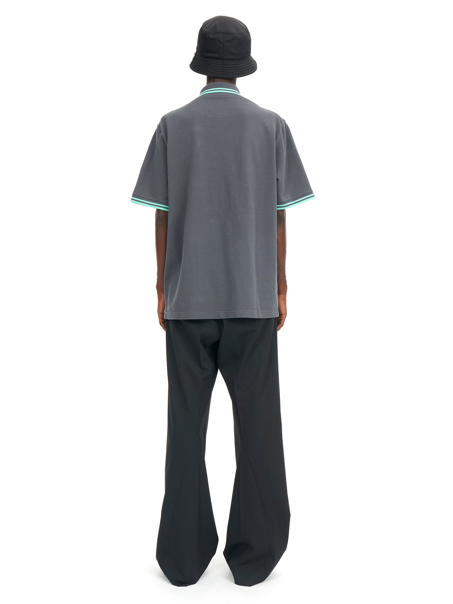 Y NECK POLO SHIRTS #GREY [241-01-0601]