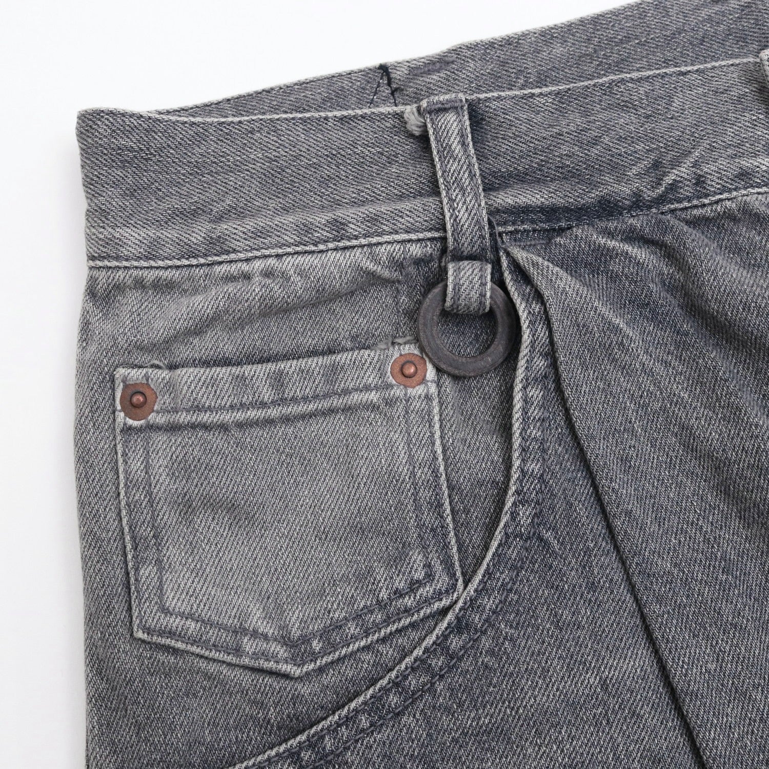 KNICKER BOCKERS DENIM (bio washed) #GREY [S23AW24DNM-WSH]