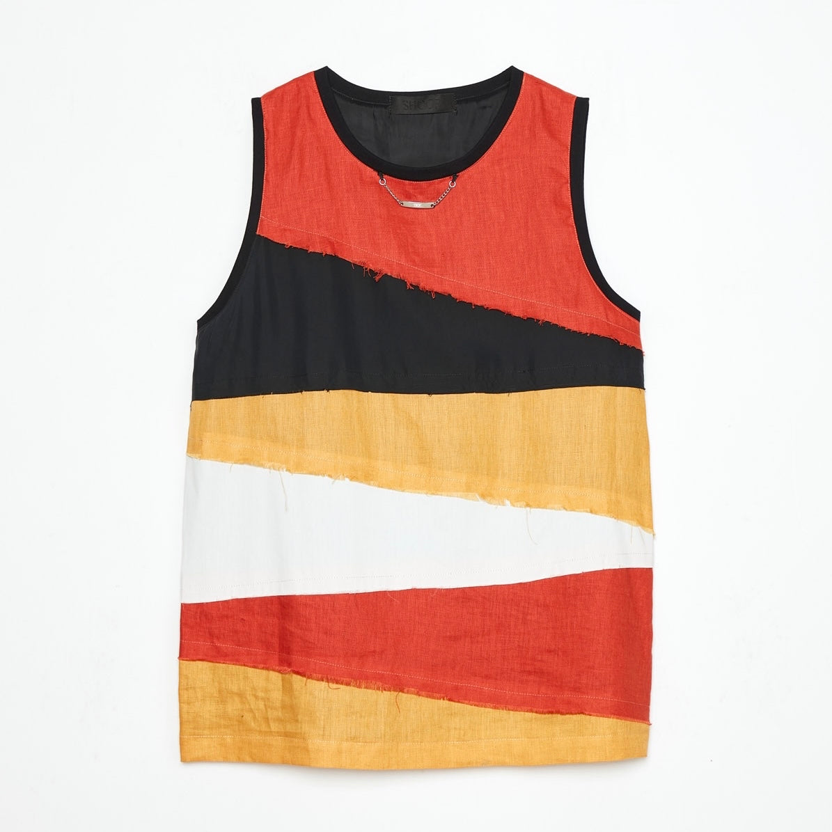 HIROMI TOP #ORANGE-MUSTARD-BLACK-WHITE [SHSS23014]