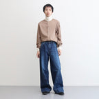 HIGH COLLAR SHIRT #CAMEL×OFF WHITE [TI035015]