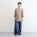 HIGH COLLAR SHIRT #CAMEL×OFF WHITE [TI035015]
