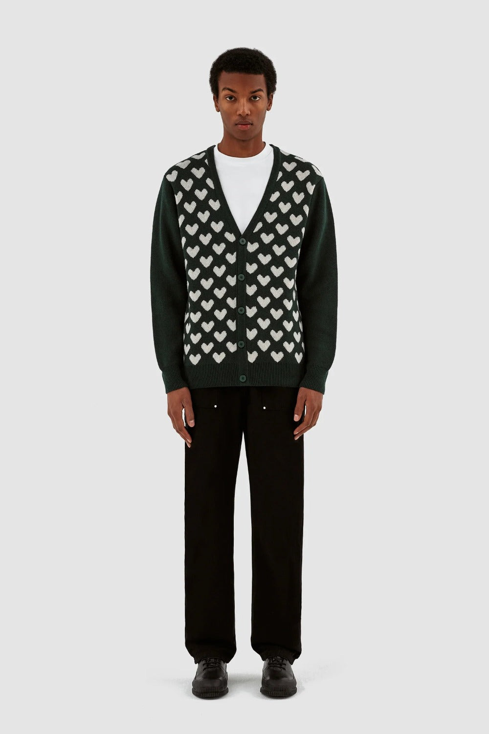 Kyle Heart Cardigan #Green [AW23-103K]