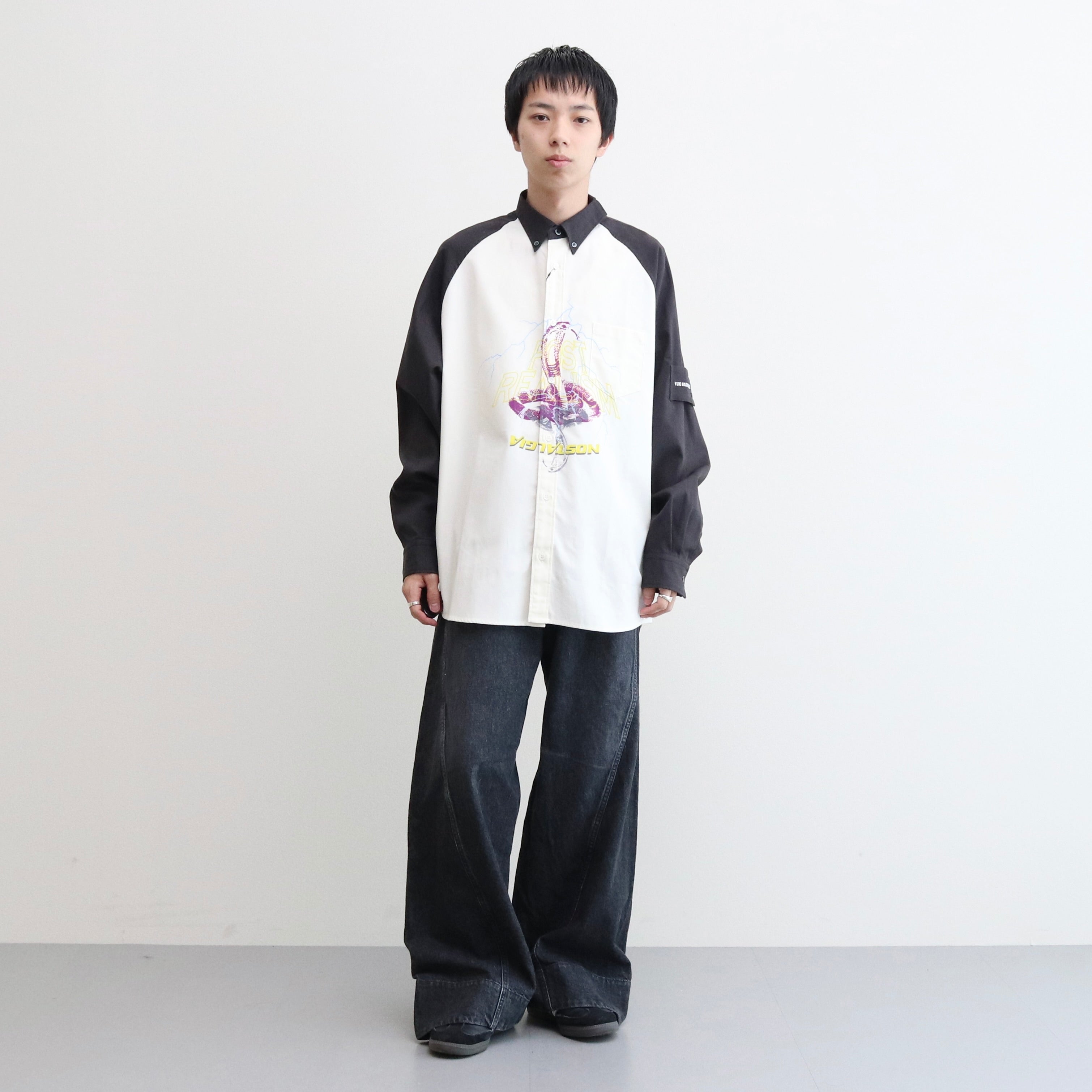 RAGLAN SLEEVE SHIRTS #WHITE [232-01-0101]