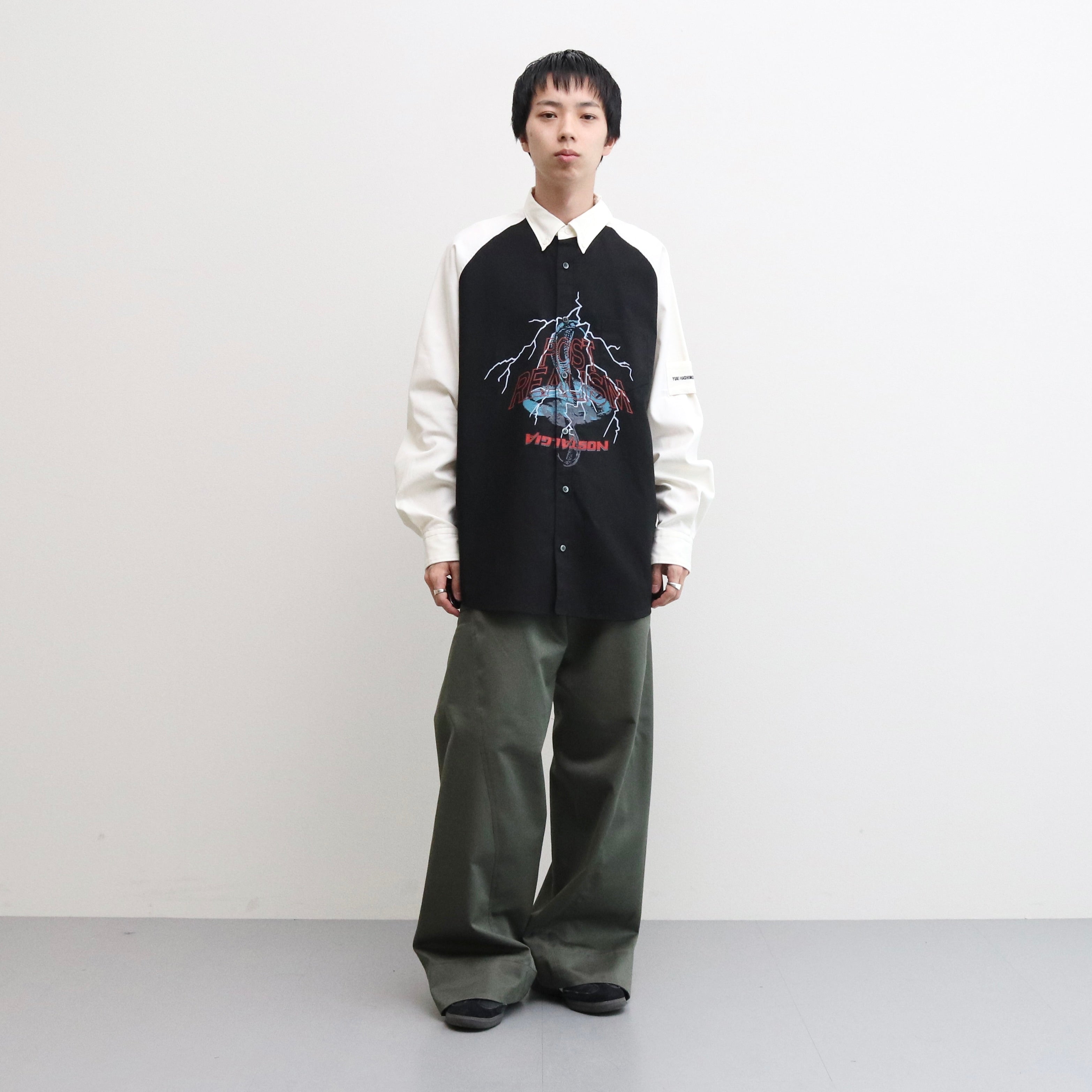 【訳あり】RAGLAN SLEEVE SHIRTS #BLACK [232-01-0101]