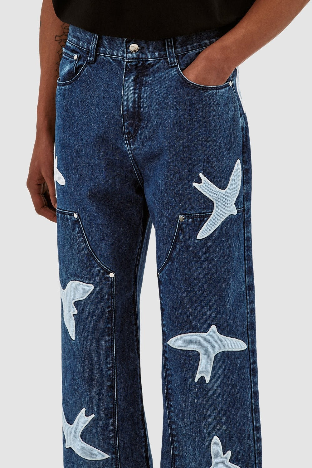 Parker Workwear Birds Pants #Washed Blue [AW23-005P]