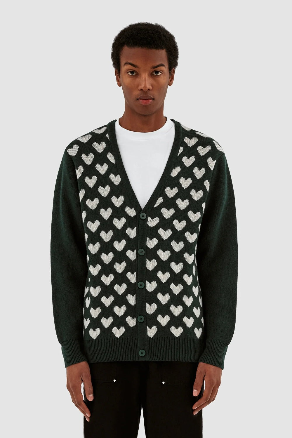 Kyle Heart Cardigan #Green [AW23-103K]
