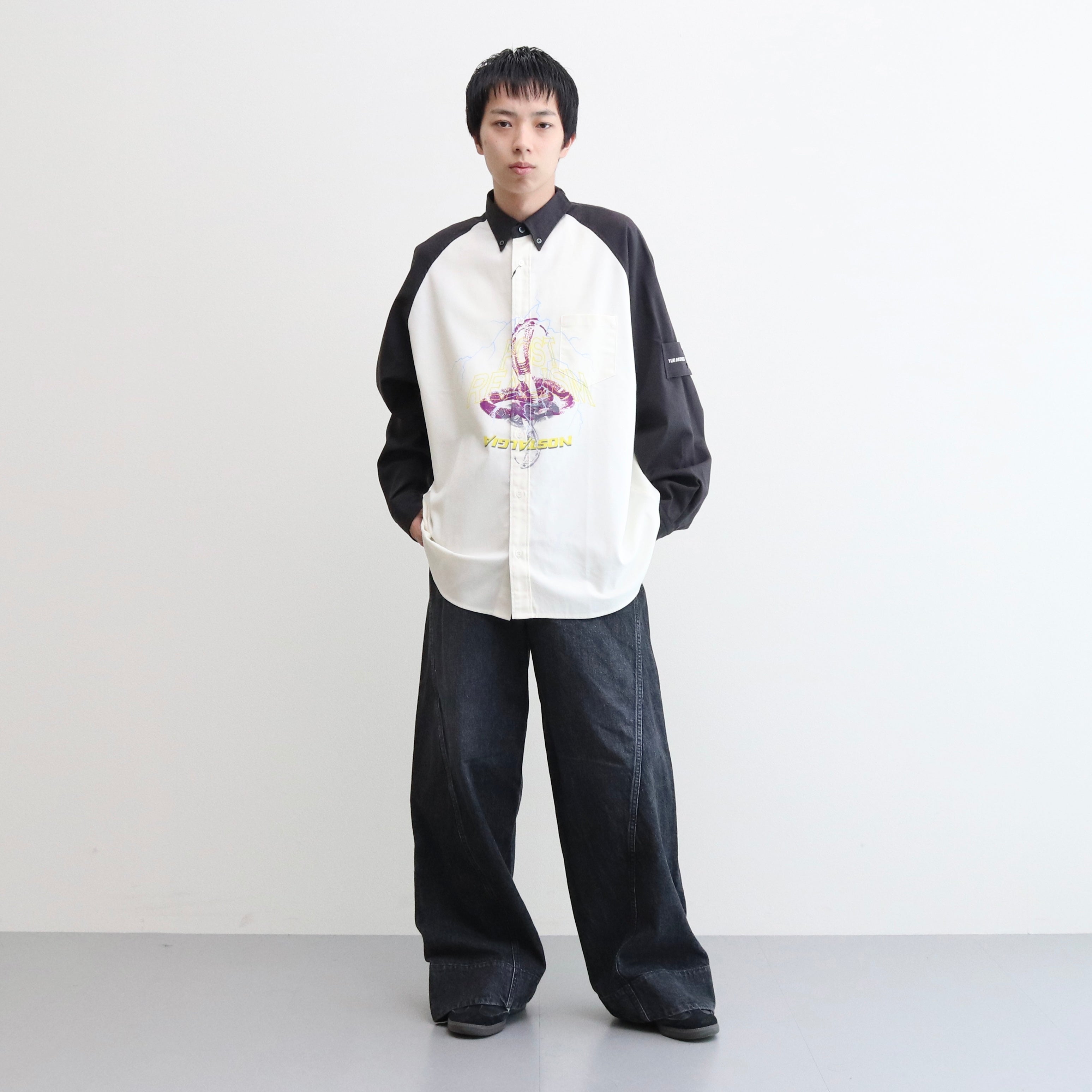 RAGLAN SLEEVE SHIRTS #WHITE [232-01-0101]