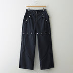 SNAP ZIPPER NYLON PANTS #Black [SHSS24012]