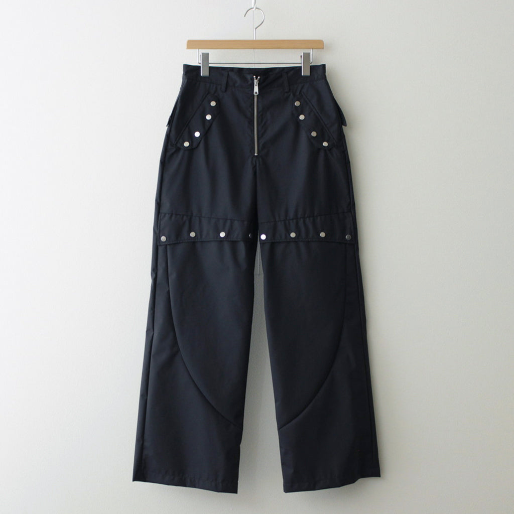 SNAP ZIPPER NYLON PANTS #Black [SHSS24012]