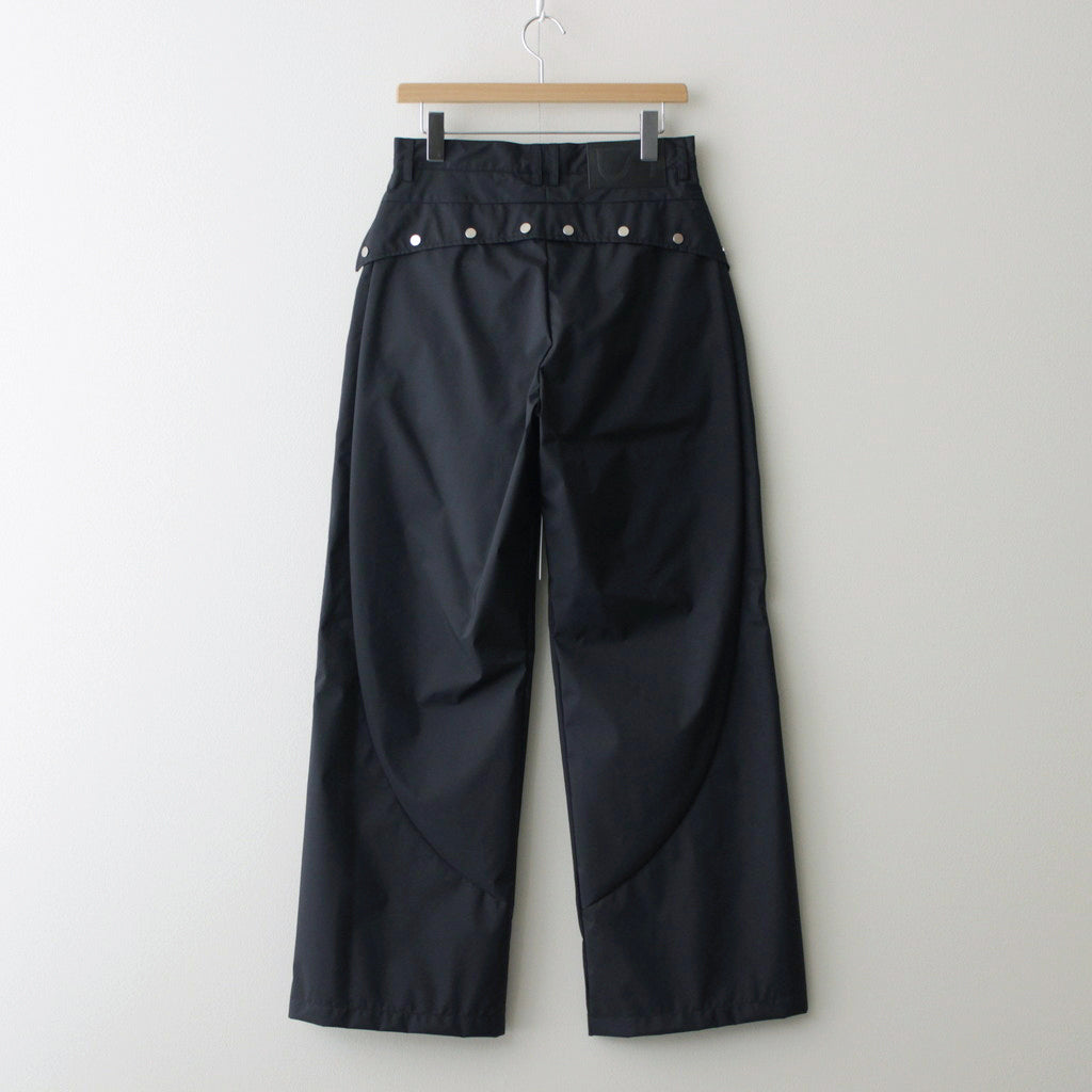 SNAP ZIPPER NYLON PANTS #Black [SHSS24012]