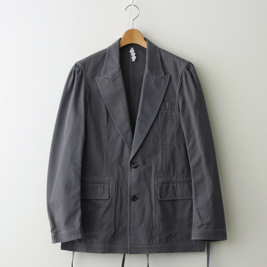 KIMONO BREASTED JACKET (cotton) #chacoal black [S24SS05JKT]
