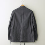 KIMONO BREASTED JACKET (cotton) #chacoal black [S24SS05JKT]