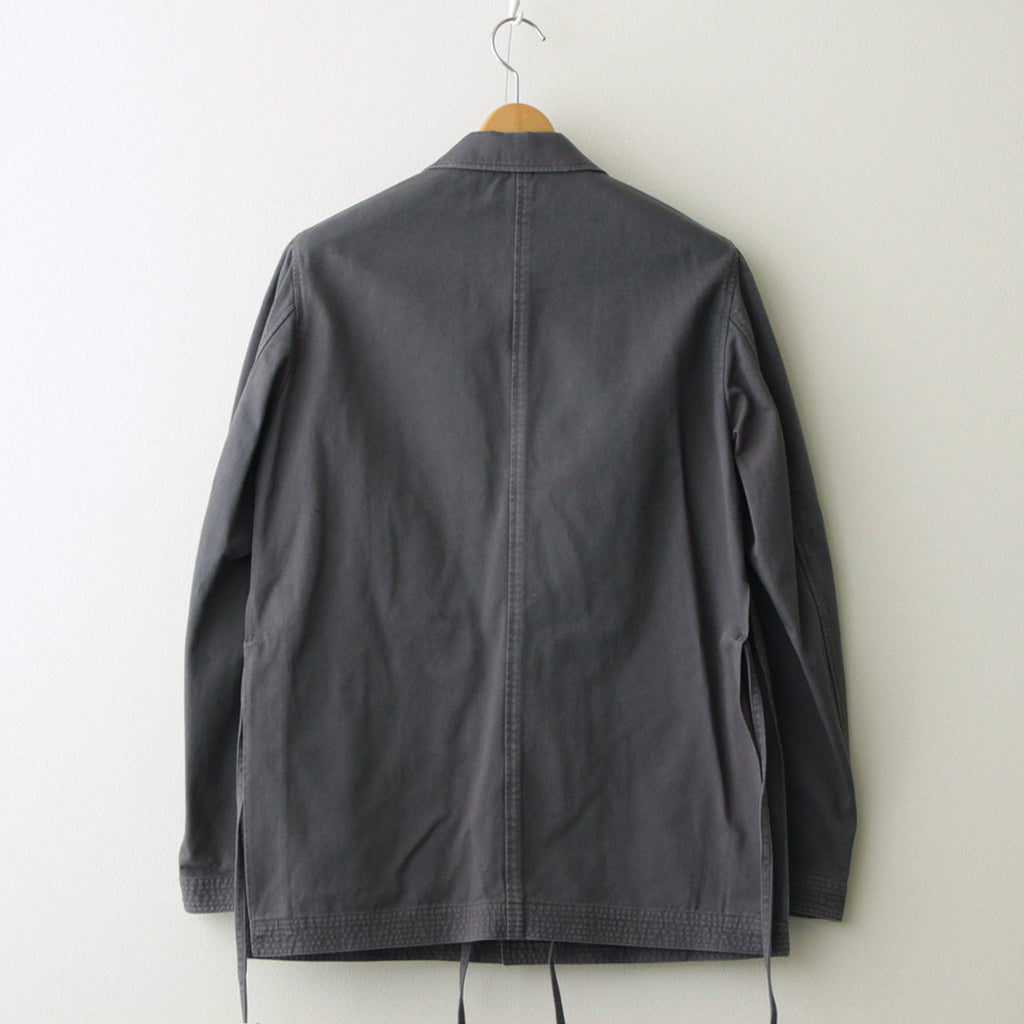 KIMONO BREASTED JACKET (cotton) #chacoal black [S24SS05JKT]