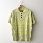 Viscose Rib Knit Polo #Yellow [002121303]