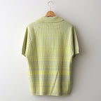 Viscose Rib Knit Polo #Yellow [002121303]