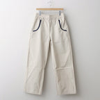 Curve Zipper Track Pants #Cream/Navy [SS24-056P]