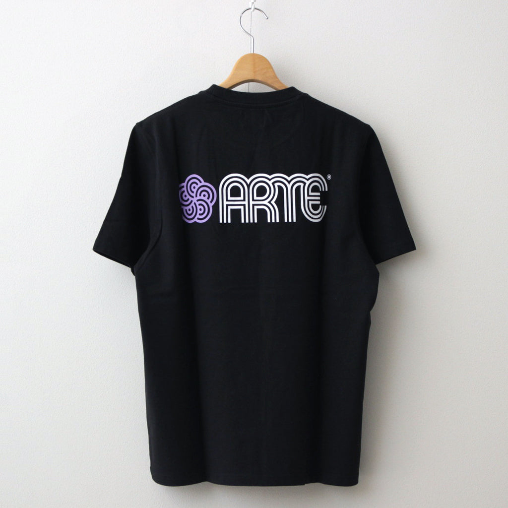 Circle Flower Back Front Print T’shirt #Black [SS24-020T]