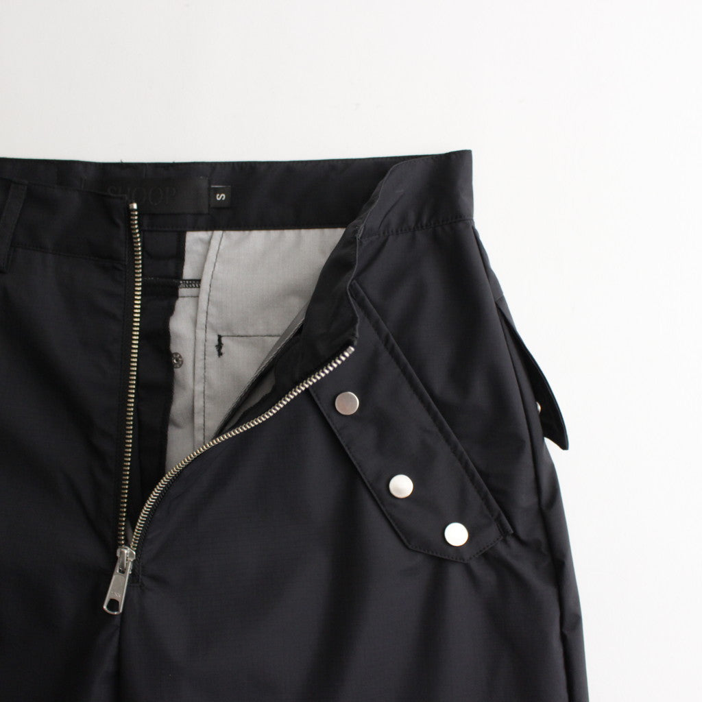 SNAP ZIPPER NYLON PANTS #Black [SHSS24012]