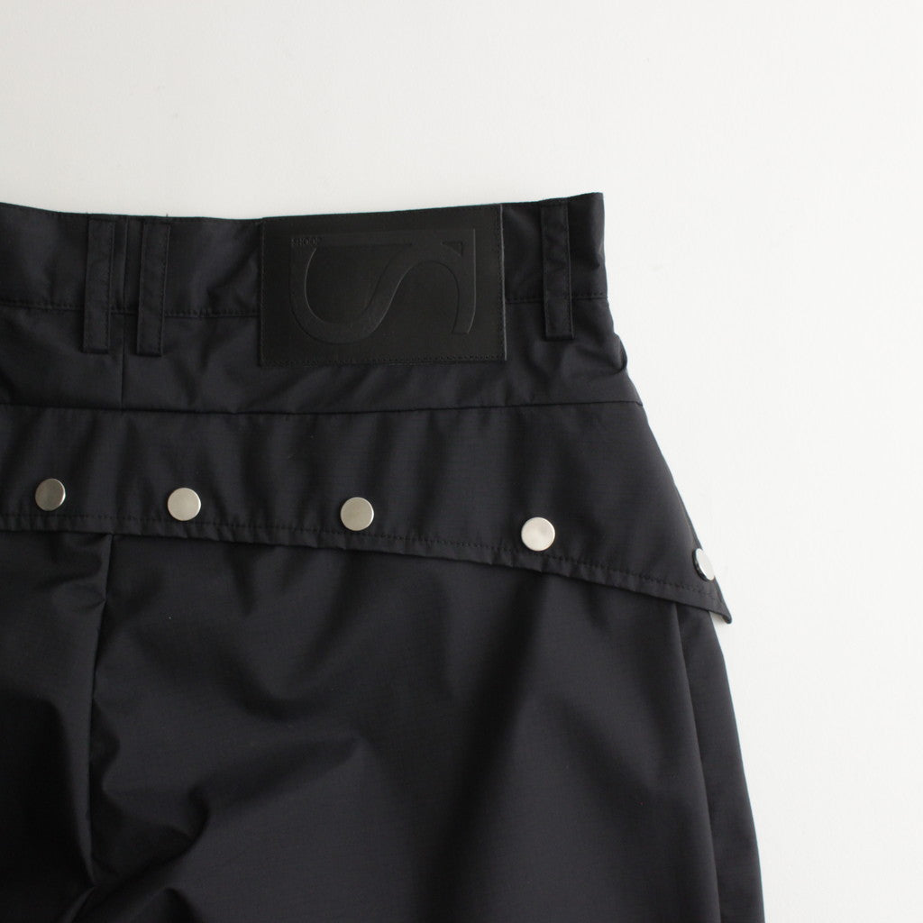 SNAP ZIPPER NYLON PANTS #Black [SHSS24012]