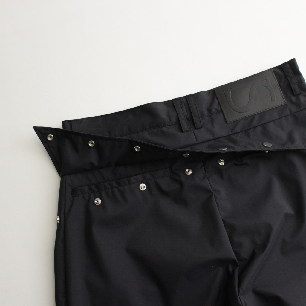 SNAP ZIPPER NYLON PANTS #Black [SHSS24012]