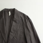 KIMONO BREASTED JACKET (cotton) #chacoal black [S24SS05JKT]