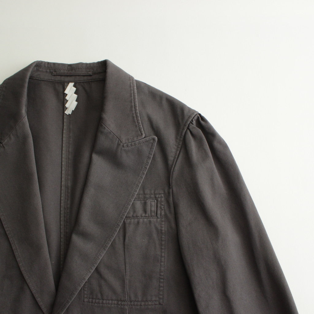 KIMONO BREASTED JACKET (cotton) #chacoal black [S24SS05JKT]