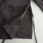 KIMONO BREASTED JACKET (cotton) #chacoal black [S24SS05JKT]