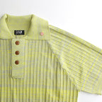 Viscose Rib Knit Polo #Yellow [002121303]
