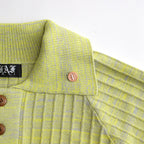 Viscose Rib Knit Polo #Yellow [002121303]