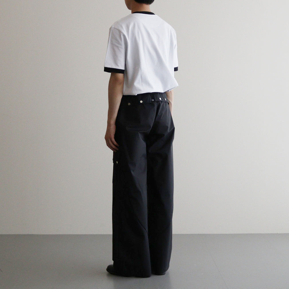 SNAP ZIPPER NYLON PANTS #Black [SHSS24012]