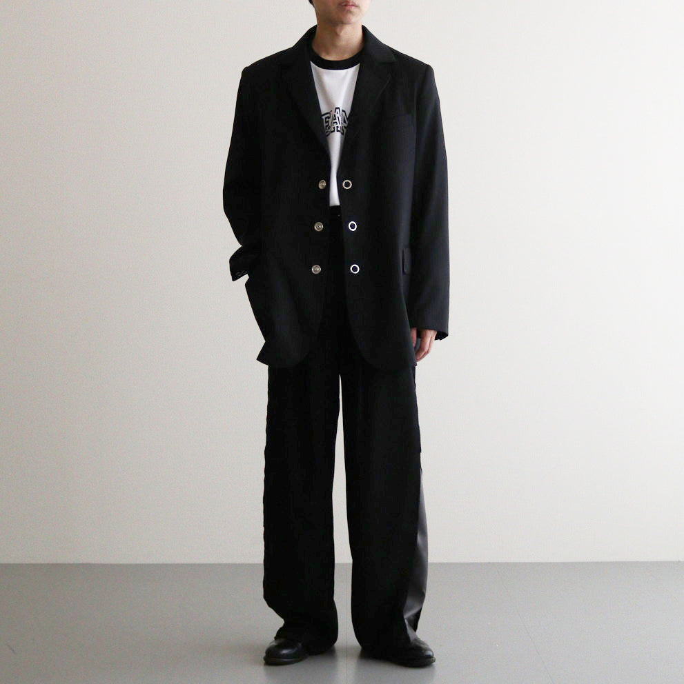 PETAL BLAZER #Stripes Black [SHSS24001]