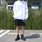 Shorts heat print #black/white [SS24-130SHO]