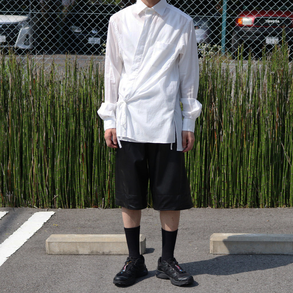 THE KIMONO BREASTED SHIRT #white [S24SS02SH-C]