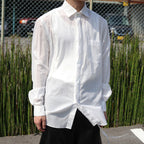 THE KIMONO BREASTED SHIRT #white [S24SS02SH-C]