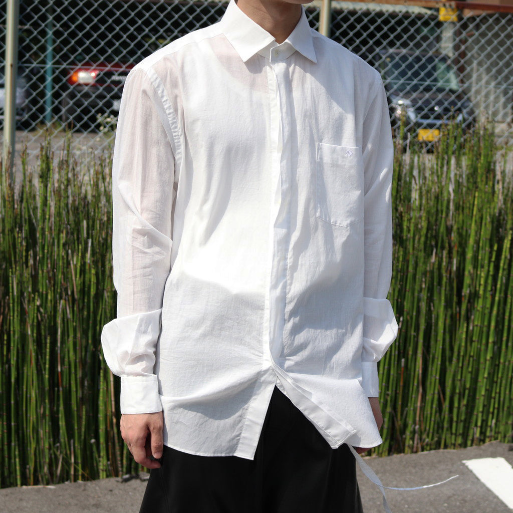 THE KIMONO BREASTED SHIRT #white [S24SS02SH-C]