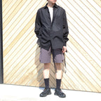 THE KIMONO BREASTED SHIRT #black [S24SS02SH-C]