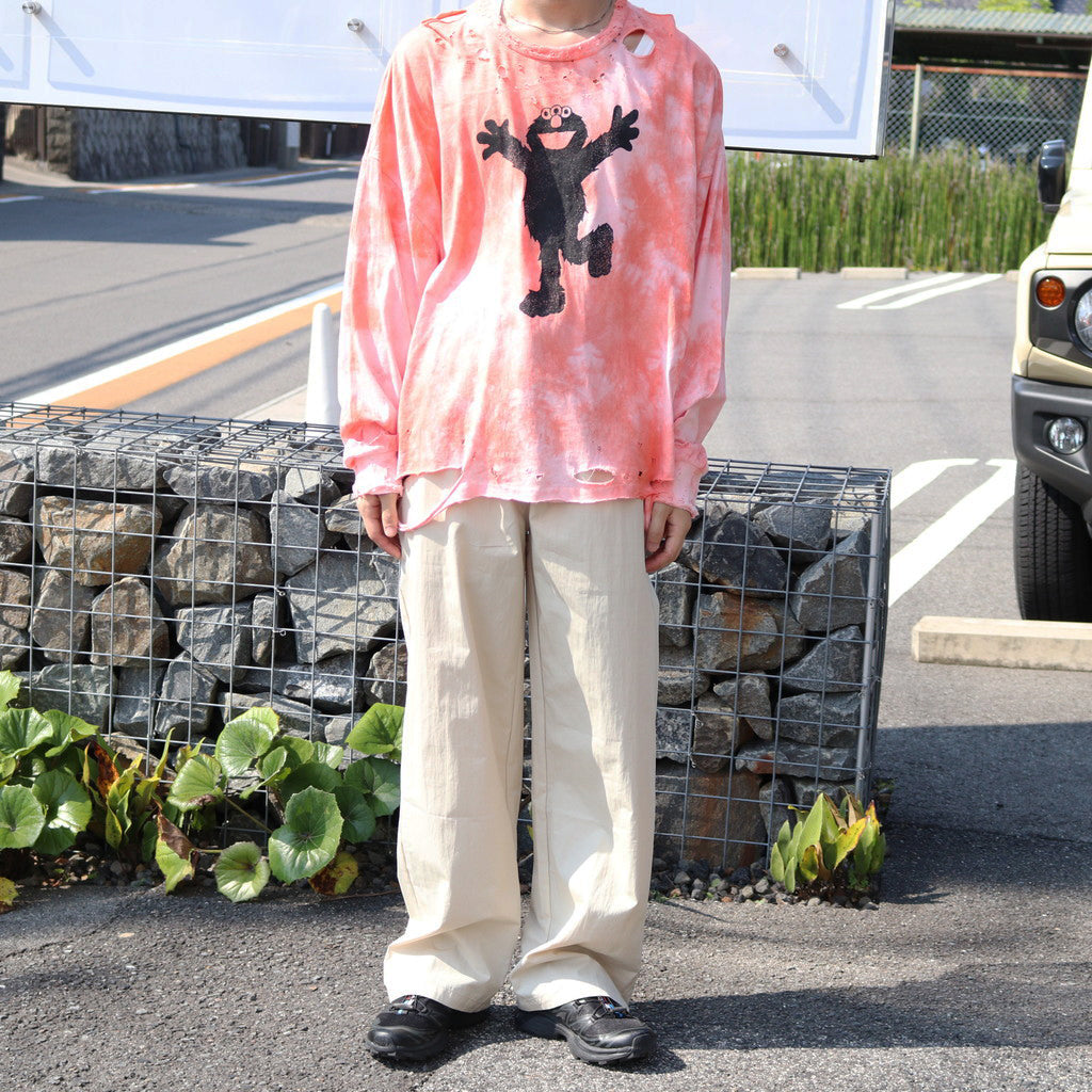 Curve Zipper Track Pants #Cream/Navy [SS24-056P]