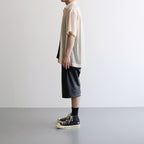 TWISTED LEATHER SHORTS #BLACK [241-01-0202L]