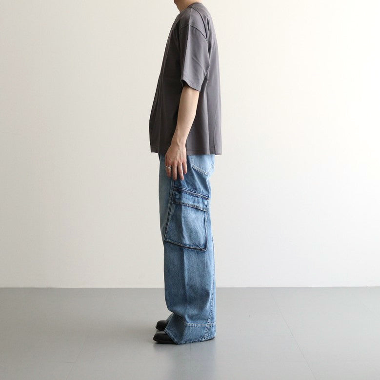 Y NECK T-SHIRTS #GREY [TS-01-0001]