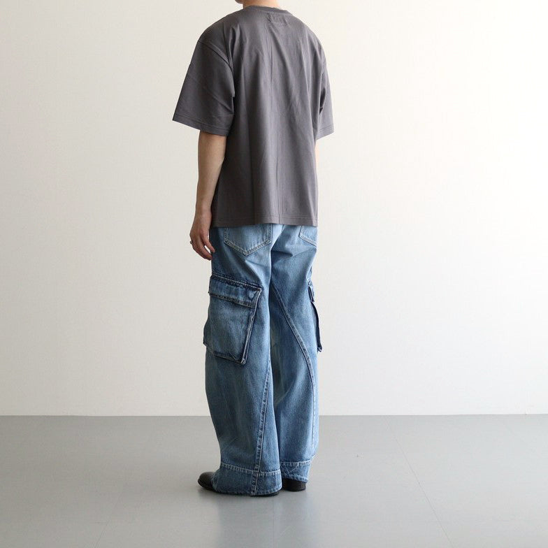 Y NECK T-SHIRTS #GREY [TS-01-0001]