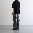 Y NECK T-SHIRTS #BLACK [TS-01-0001]