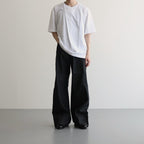 Y NECK T-SHIRTS #WHITE [TS-01-0001]