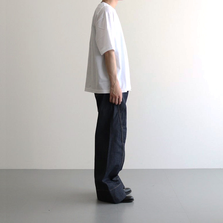 Y NECK T-SHIRTS #WHITE [TS-01-0001]