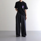 Circle Flower Back Front Print T’shirt #Black [SS24-020T]